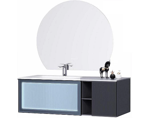 Приобрести Тумба с раковиной Orans BC-9013-1200L 120 90131200L подвесная Matt Deep Ocean в магазине сантехники Santeh-Crystal.ru