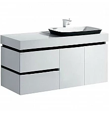 Тумба с раковиной Orans BC-6019-1200R 120 601912R подвесная Белая Черная