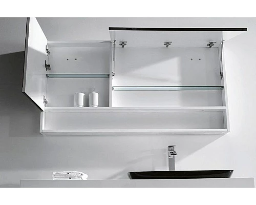 Купить Зеркальный шкаф Orans BC-6019-1200R 120 601912RЗ Белый Черный в магазине сантехники Santeh-Crystal.ru