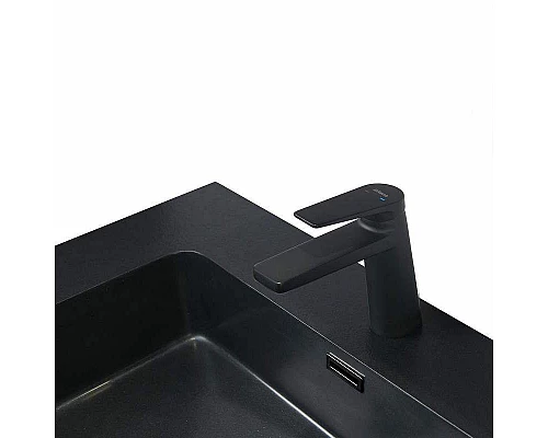 Заказать Тумба с раковиной Orans BC-2055-1000L 100 2055100L подвесная Темно-серая в магазине сантехники Santeh-Crystal.ru