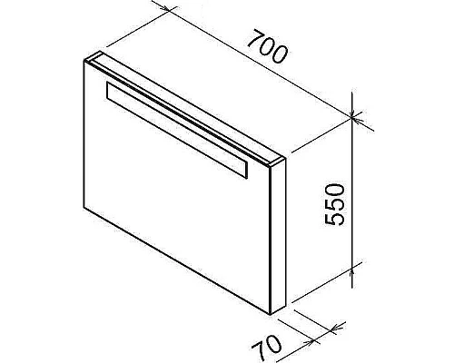 Приобрести Зеркало Ravak Classic 70 X000000954 с подсветкой Капучино в магазине сантехники Santeh-Crystal.ru