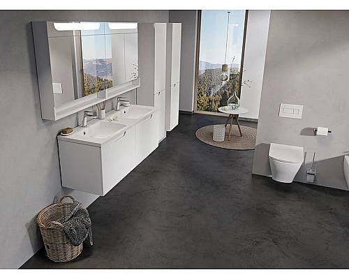 Заказать Тумба под раковину Ravak SD Classic II 130 X000001483 подвесная Белая Серая в магазине сантехники Santeh-Crystal.ru