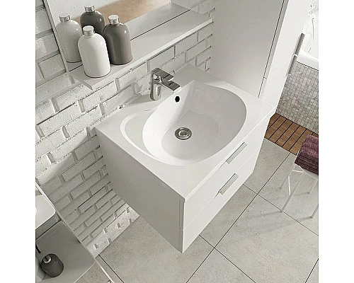 Приобрести Тумба под раковину Ravak Rosa II 76 X000001495 подвесная Белая глянцевая в магазине сантехники Santeh-Crystal.ru