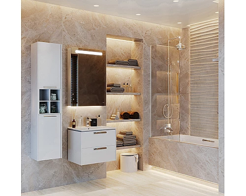 Купить Тумба под раковину Roca Lago 60 857295806 подвесная Белый глянец в магазине сантехники Santeh-Crystal.ru