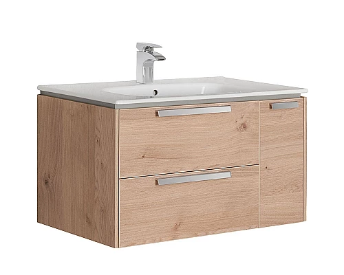 Заказать Тумба под раковину Roca Lago 80 857296444 подвесная Светлый дуб в магазине сантехники Santeh-Crystal.ru
