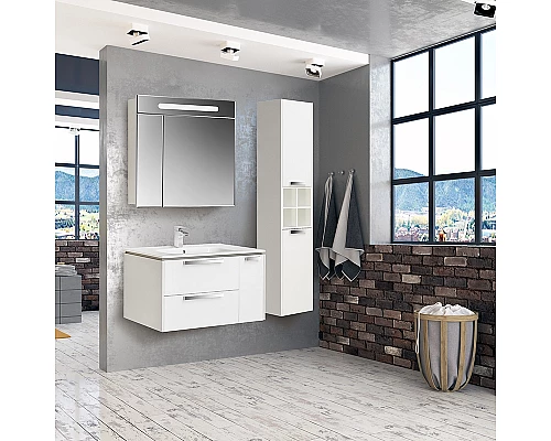 Приобрести Тумба под раковину Roca Lago 80 857296806 подвесная Белый глянец в магазине сантехники Santeh-Crystal.ru