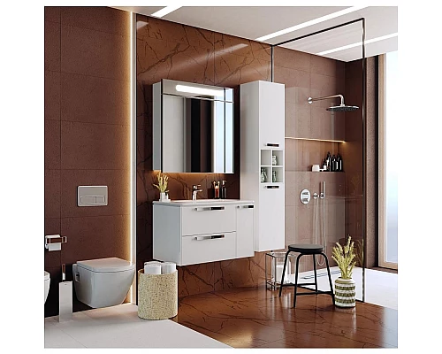 Приобрести Тумба под раковину Roca Lago 80 857296806 подвесная Белый глянец в магазине сантехники Santeh-Crystal.ru