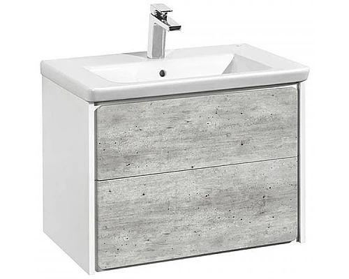 Купить Тумба под раковину Roca Ronda 60 ZRU9303002 подвесная Бетон Белый матовый в магазине сантехники Santeh-Crystal.ru