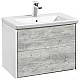 Купить Тумба под раковину Roca Ronda 60 ZRU9303002 подвесная Бетон Белый матовый в магазине сантехники Santeh-Crystal.ru