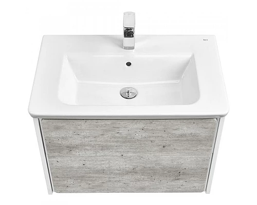 Приобрести Тумба под раковину Roca Ronda 70 ZRU9303003 подвесная Бетон Белый матовый в магазине сантехники Santeh-Crystal.ru