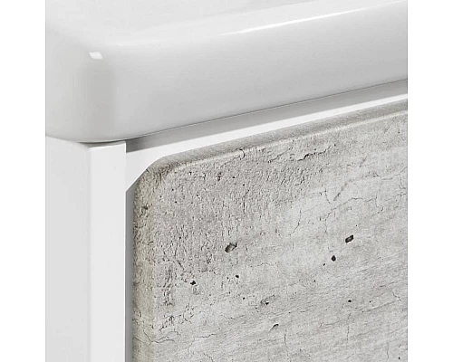 Приобрести Тумба под раковину Roca Ronda 80 ZRU9303004 подвесная Бетон Белый матовый в магазине сантехники Santeh-Crystal.ru