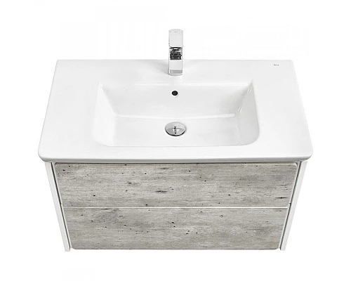 Приобрести Тумба под раковину Roca Ronda 80 ZRU9303004 подвесная Бетон Белый матовый в магазине сантехники Santeh-Crystal.ru