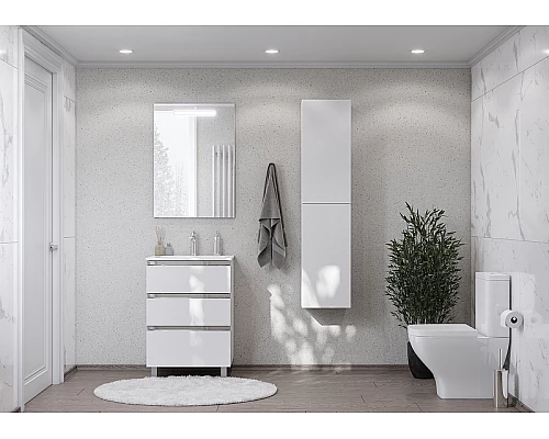 Приобрести Шкаф пенал Roca The Gap 35 857427806 подвесной Белый глянец в магазине сантехники Santeh-Crystal.ru