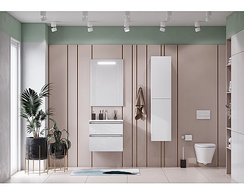 Приобрести Шкаф пенал Roca The Gap 35 857427806 подвесной Белый глянец в магазине сантехники Santeh-Crystal.ru