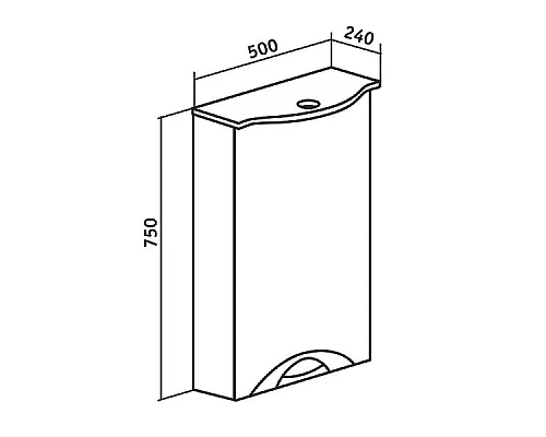 Заказать Зеркальный шкаф Runo Ибица 50 R 00000001075 с подсветкой Белый в магазине сантехники Santeh-Crystal.ru