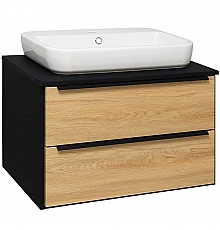 Тумба под раковину Runo Мальта 70 00-00001097 Дуб Черная