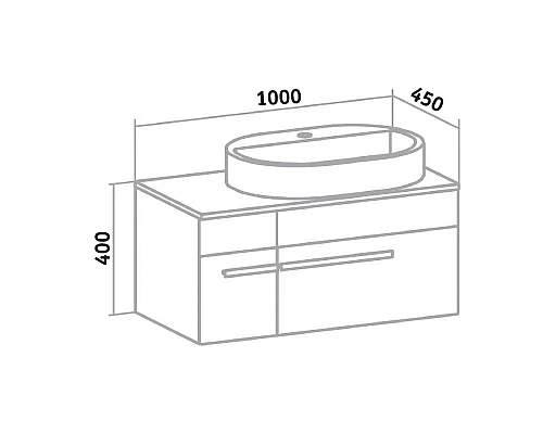 Заказать Тумба под раковину Runo Вудлайн 100 00-00001011 подвесная Белая Дуб скандинавский в магазине сантехники Santeh-Crystal.ru