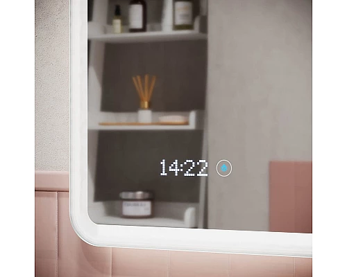 Приобрести Зеркало Sancos Arcadia 1.0 100 AR1.1000 с подсветкой с сенсорным выключателем и часами в магазине сантехники Santeh-Crystal.ru