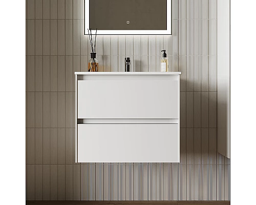 Купить Тумба под раковину Sancos Cento 60 CN60W подвесная Белый глянец в магазине сантехники Santeh-Crystal.ru