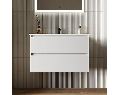 Приобрести Тумба под раковину Sancos Cento 80 CN80W подвесная Белый глянец в магазине сантехники Santeh-Crystal.ru