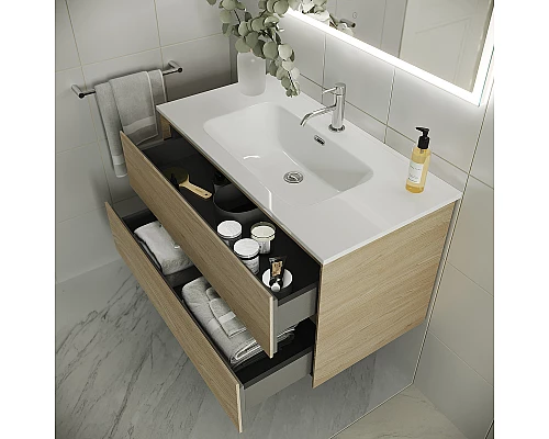 Заказать Тумба под раковину Sancos Cento 60 CN60KE подвесная Карпатская ель в магазине сантехники Santeh-Crystal.ru