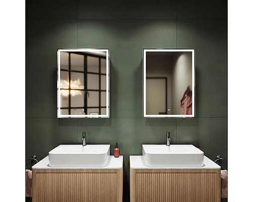 Купить Зеркальный шкаф Sancos Diva 60 DI600 с подсветкой Белый с сенсорным выключателем в магазине сантехники Santeh-Crystal.ru