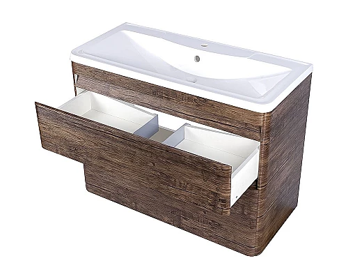 Приобрести Тумба под раковину Style Line Люкс Plus 100 ЛС-00000663 подвесная Старое дерево в магазине сантехники Santeh-Crystal.ru