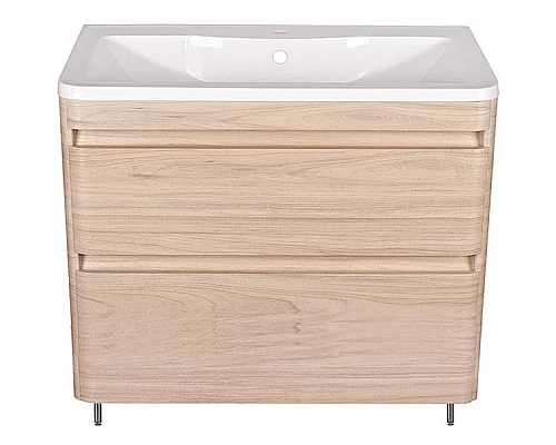 Заказать Тумба под раковину Style Line Атлантика 100 Люкс Plus ЛС-00000682 Ясень перламутр в магазине сантехники Santeh-Crystal.ru