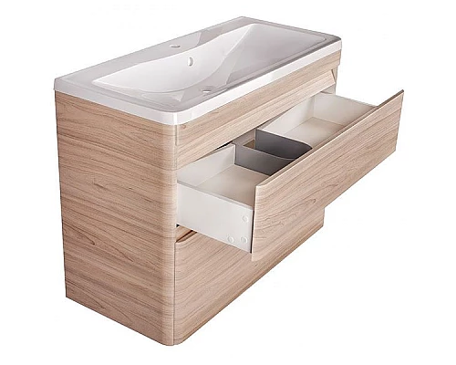 Заказать Тумба под раковину Style Line Атлантика 100 Люкс Plus ЛС-00000682 Ясень перламутр в магазине сантехники Santeh-Crystal.ru