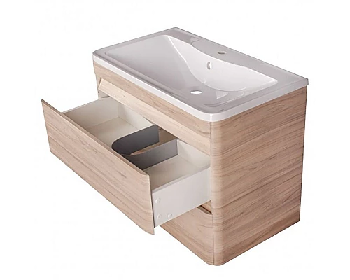 Купить Тумба под раковину Style Line Атлантика Люкс Plus 60 СС-00002217 подвесная Ясень перламутр в магазине сантехники Santeh-Crystal.ru