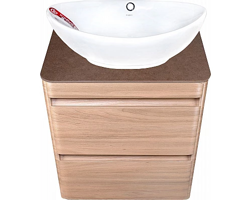 Купить Тумба под раковину Style Line Атлантика Люкс Plus 60 СС-00002217 подвесная Ясень перламутр в магазине сантехники Santeh-Crystal.ru