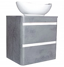 Тумба под раковину Style Line Атлантика Люкс Plus 60 СС-00002279 подвесная Темный бетон
