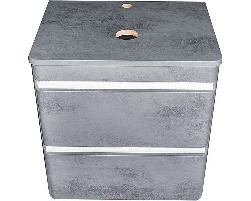 Купить Тумба под раковину Style Line Атлантика Люкс Plus 60 СС-00002279 подвесная Темный бетон в магазине сантехники Santeh-Crystal.ru