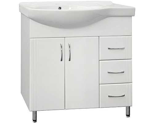 Купить Тумба под раковину Style Line Эко Стандарт 82 R ЛС-00000109 Белая в магазине сантехники Santeh-Crystal.ru