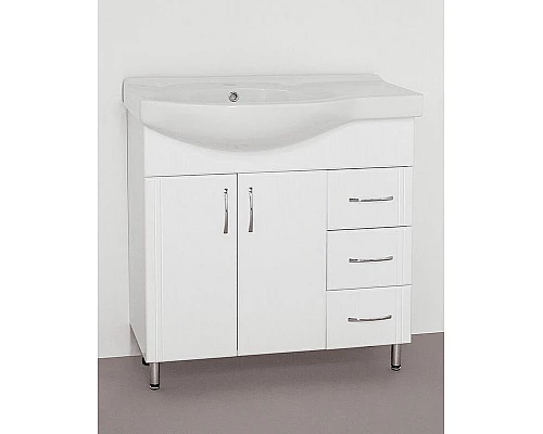 Купить Тумба под раковину Style Line Эко Стандарт 82 R ЛС-00000109 Белая в магазине сантехники Santeh-Crystal.ru