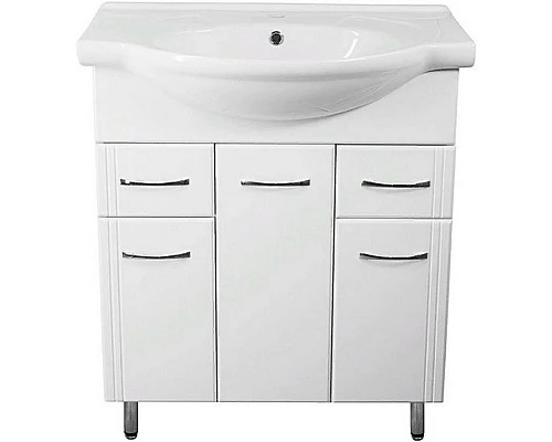 Приобрести Тумба под раковину Style Line Эко Стандарт 26 Байкал 75 ЛС-00002286 Белый глянец в магазине сантехники Santeh-Crystal.ru