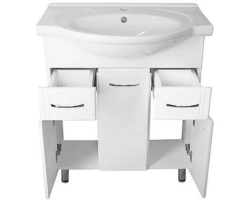 Приобрести Тумба под раковину Style Line Эко Стандарт 26 Байкал 75 ЛС-00002286 Белый глянец в магазине сантехники Santeh-Crystal.ru