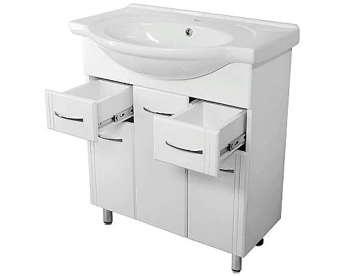 Приобрести Тумба под раковину Style Line Эко Стандарт 26 Байкал 75 ЛС-00002286 Белый глянец в магазине сантехники Santeh-Crystal.ru