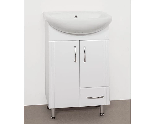 Купить Тумба под раковину Style Line Эко Стандарт 10 Ладога 50 Белый глянец в магазине сантехники Santeh-Crystal.ru