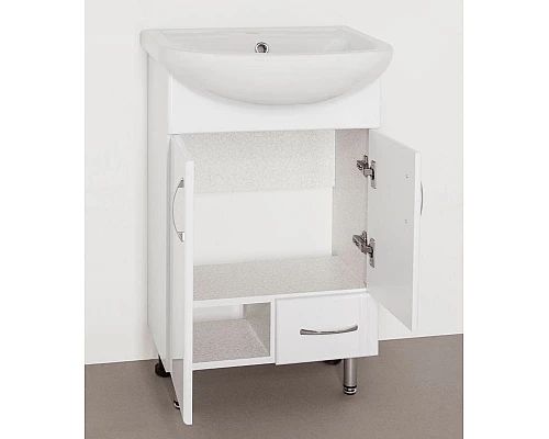 Купить Тумба под раковину Style Line Эко Стандарт 10 Ладога 50 Белый глянец в магазине сантехники Santeh-Crystal.ru
