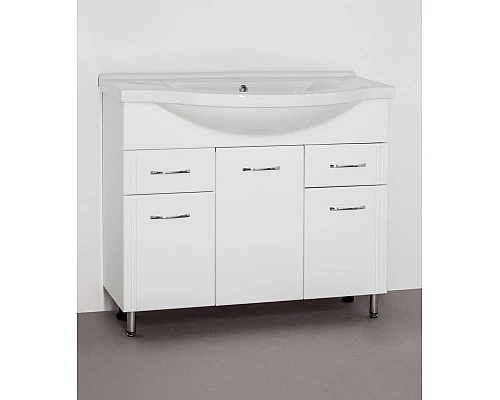 Приобрести Тумба под раковину Style Line Эко Стандарт 26  Эльбрус 100 Белый глянец в магазине сантехники Santeh-Crystal.ru