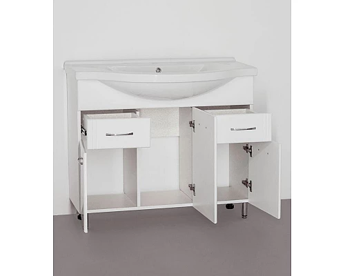 Приобрести Тумба под раковину Style Line Эко Стандарт 26  Эльбрус 100 Белый глянец в магазине сантехники Santeh-Crystal.ru