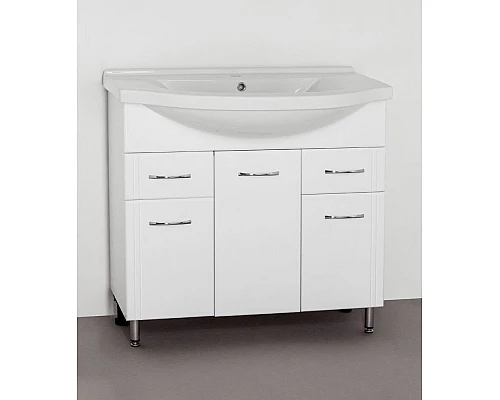 Приобрести Тумба под раковину Style Line Эко Стандарт 26 Эльбрус 90 Белый глянец в магазине сантехники Santeh-Crystal.ru