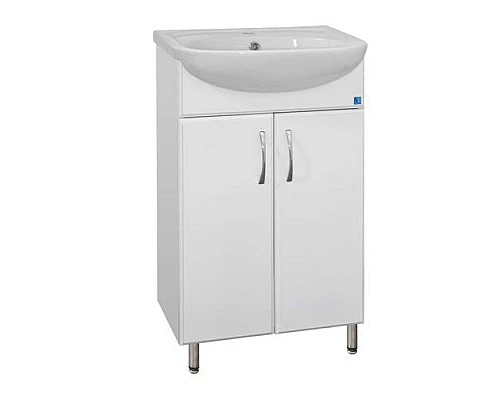 Купить Тумба под раковину Style Line Эко Стандарт 9 Уют 55 Белый глянец в магазине сантехники Santeh-Crystal.ru