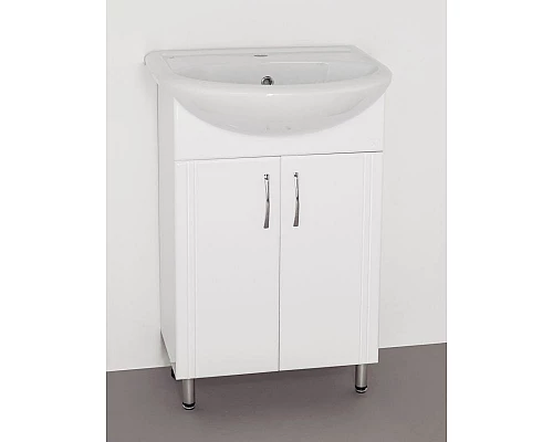 Купить Тумба под раковину Style Line Эко Стандарт 9 Уют 55 Белый глянец в магазине сантехники Santeh-Crystal.ru