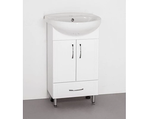 Приобрести Тумба под раковину Style Line Эко Стандарт 9 1 Б Канны 50 Белый глянец в магазине сантехники Santeh-Crystal.ru