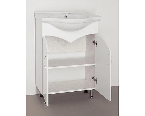 Заказать Тумба под раковину Style Line Эко Стандарт 15 Байкал 60 Белый глянец в магазине сантехники Santeh-Crystal.ru