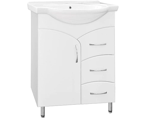 Заказать Тумба под раковину Style Line Эко Стандарт 22 Байкал 65 Белый глянец в магазине сантехники Santeh-Crystal.ru