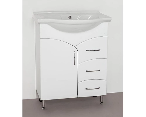 Заказать Тумба под раковину Style Line Эко Стандарт 22 Байкал 65 Белый глянец в магазине сантехники Santeh-Crystal.ru