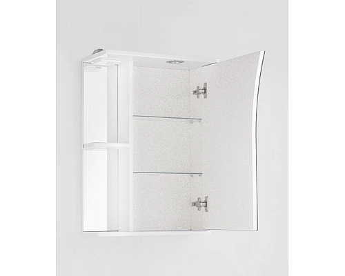 Купить Зеркальный шкаф Style Line Эко стандарт Виола 50 С с подсветкой Белый глянец в магазине сантехники Santeh-Crystal.ru